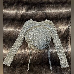 Grey Cropped Long Sleeve